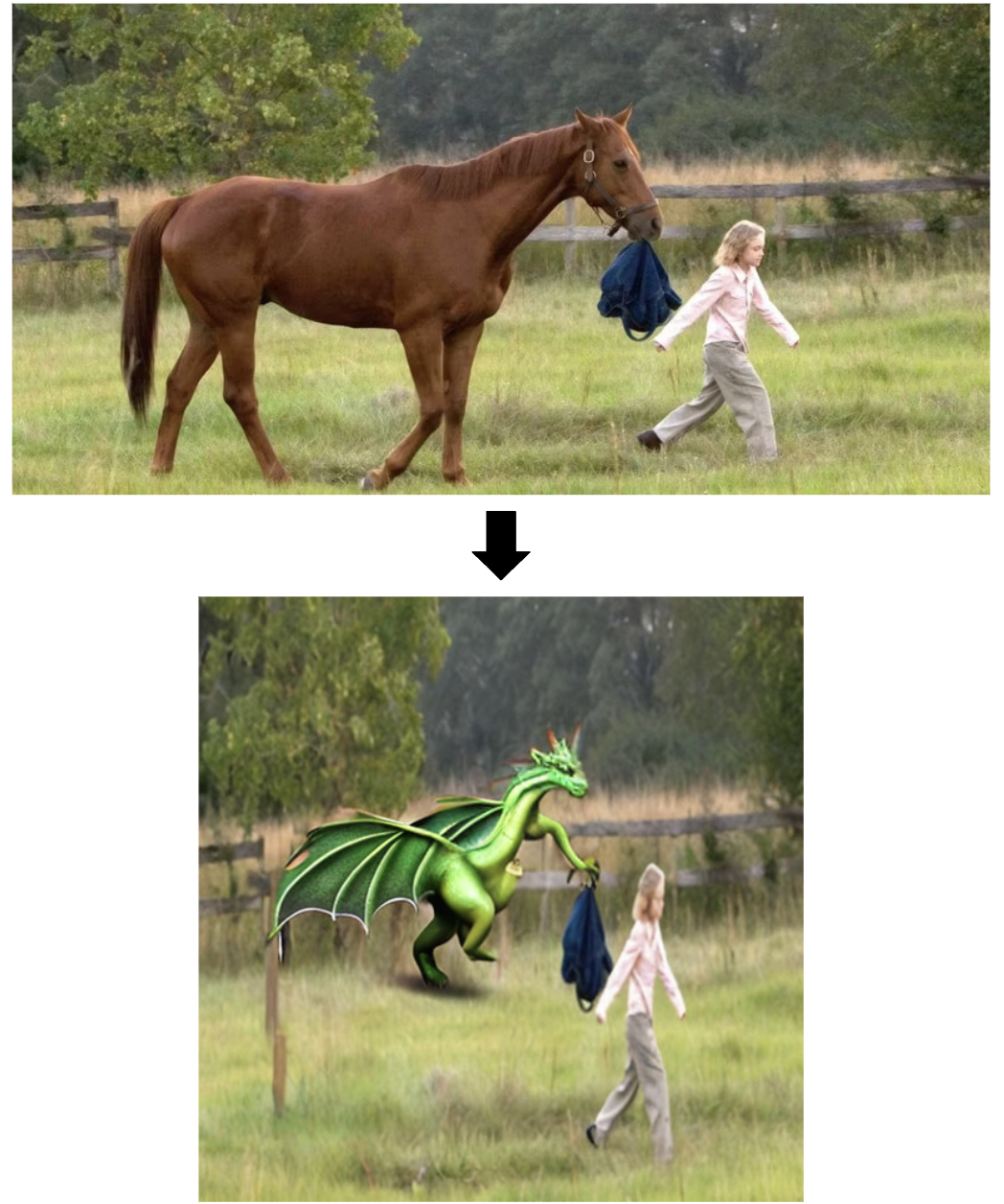 Replacing horse with Dragon 'F'